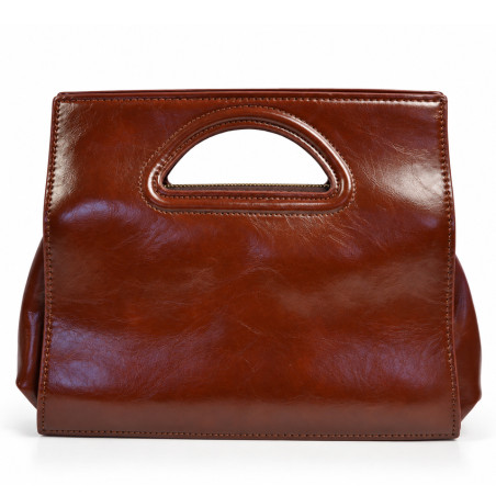 Farfouillette Sac Porté Main 3 Compartiments Marron dos