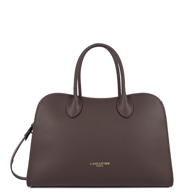 Lancaster Donna Hopper Handbag in Smooth Leather 531-121 Dark Brown