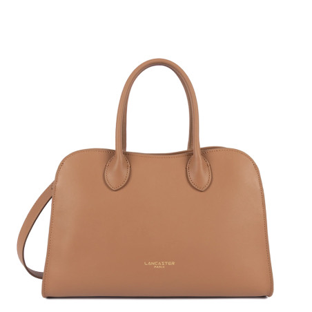 Lancaster Donna Hopper Sac Porté Main En Cuir Lisse 531-121 Moka