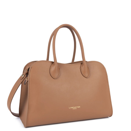 Lancaster Donna Hopper Sac Porté Main En Cuir Lisse 531-121 Moka cote