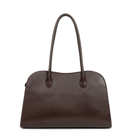 Lancaster Donna Hopper Grand Sac Shopping En Cuir Lisse 531-122 Marron Foncé dos