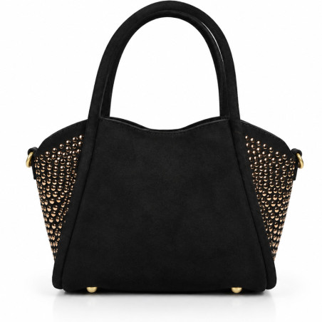 Farfouillette Small Velvet & Studs Handbag Black