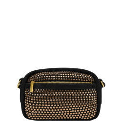 Farfouillette Sac Porté Travers Clouté Noir