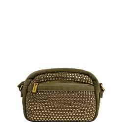 Farfouillette Sac Porté Travers Clouté Kaki
