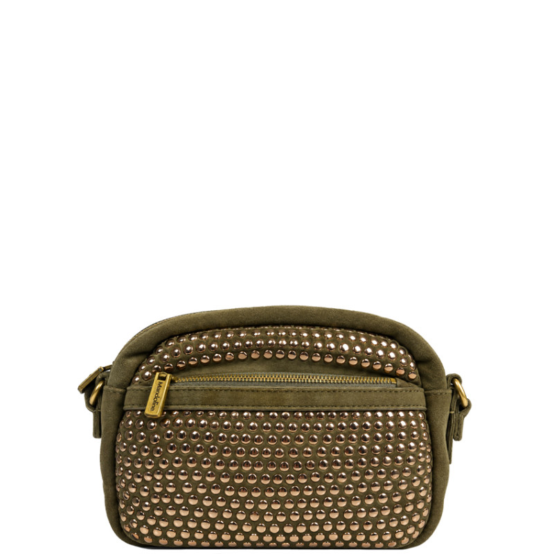 Farfouillette Sac Porté Travers Clouté Kaki