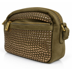 Farfouillette Crossbody Clutch Studs Khaki