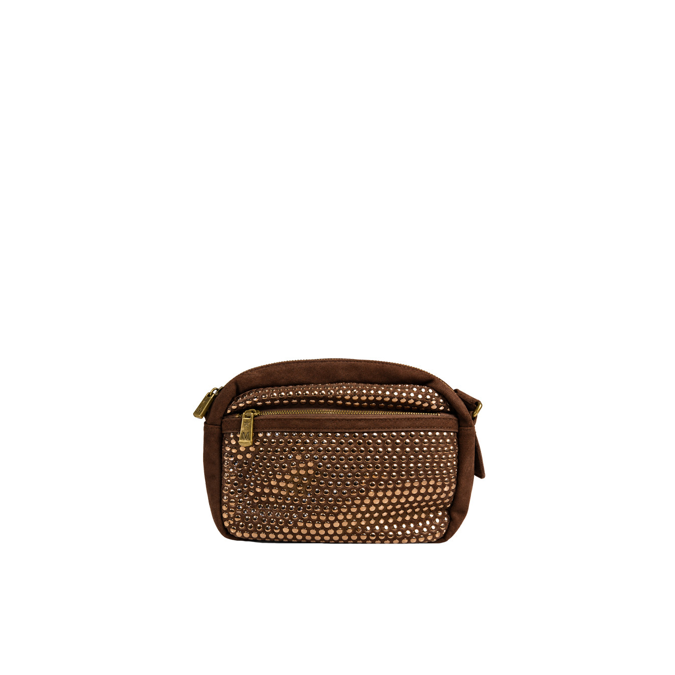 Farfouillette Sac Porté Travers Clouté Café