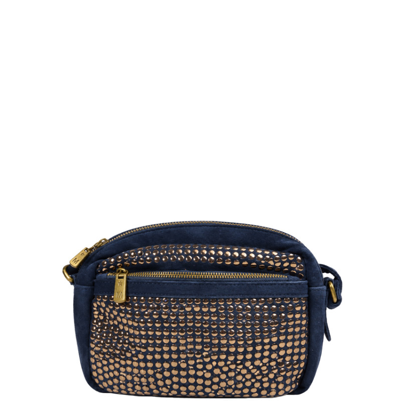 Farfouillette Sac Porté Travers Clouté Marine