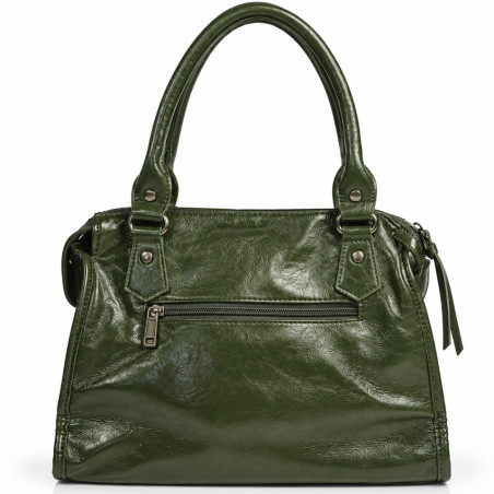 Farfouillette Handbag Crinkled & Shiny Green Effect