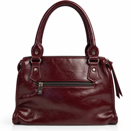 Farfouillette Handbag Crinkled & Shiny Effect Plum