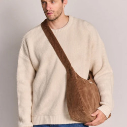 Hindbag Claire Sac Hobo En Velours & Coton Macchiato