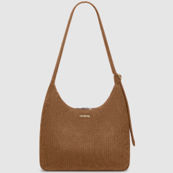 Hindbag Claire Sac Hobo En Velours & Coton Macchiato face