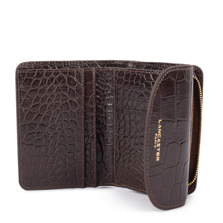 Lancaster Exo Croco Wallet 124-11 Dark Brown
