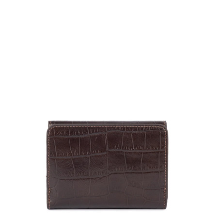 Lancaster Exo Croco Portefeuille 124-11 Marron Foncé dos