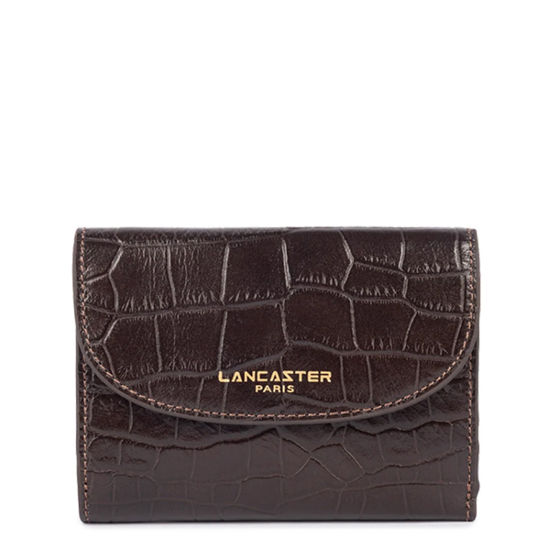Lancaster Exo Croco Wallet 124-11 Dark Brown