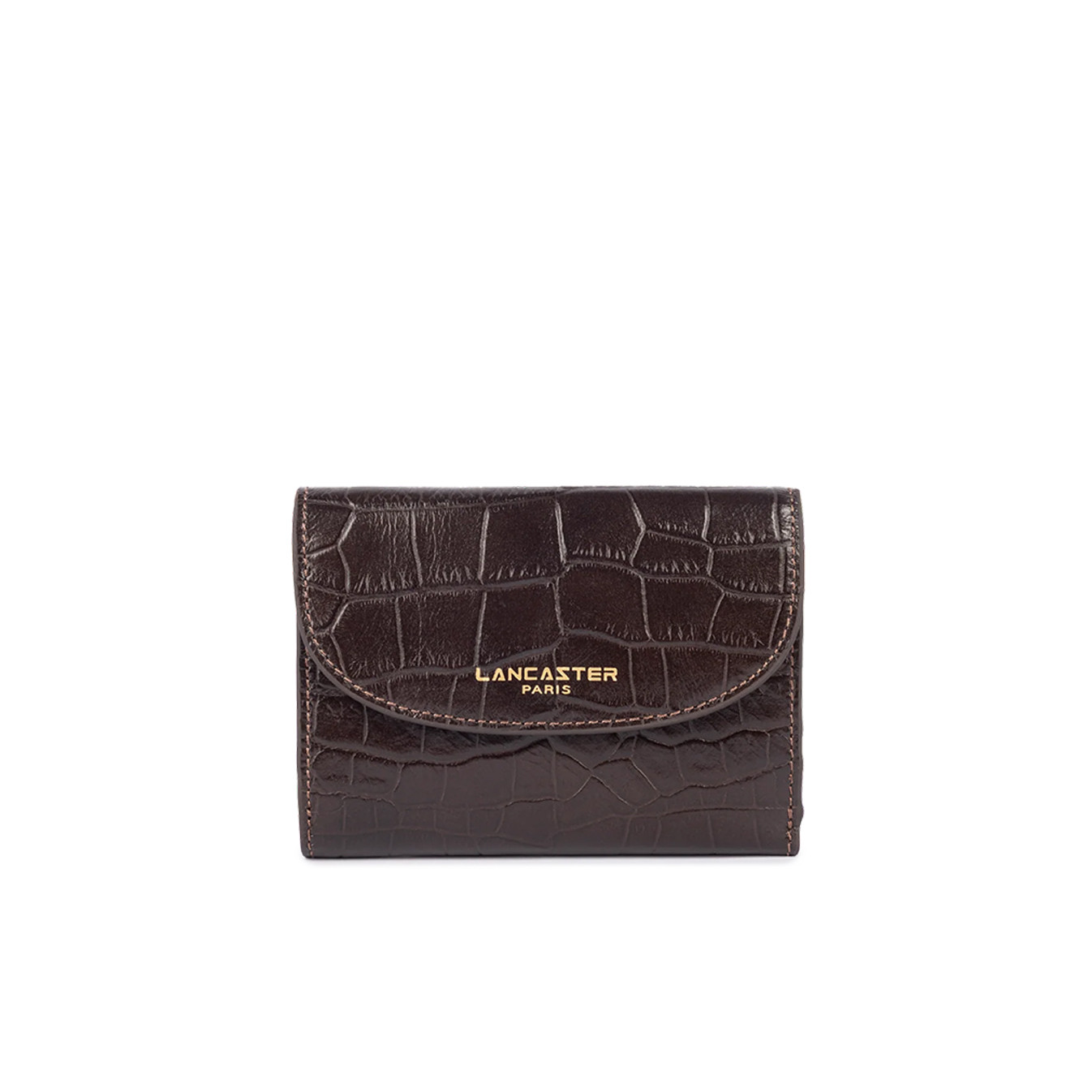 Lancaster Exo Croco Portefeuille 124-11 Marron Foncé