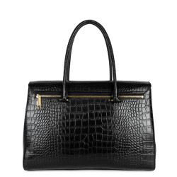 Lancaster Exo Large Croco Tote Bag 524-112 Black