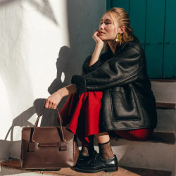 Ateliers Fourès Calista Handbag H350 Coffee