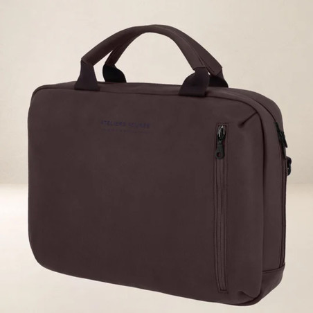 Ateliers Fourès Euclide Leather & Cotton Business Bag E500 Mustang