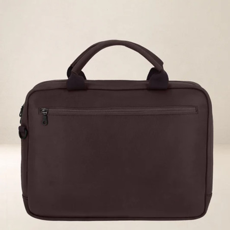 Ateliers Fourès Euclide Sac Business En Cuir & Coton E500 Mustang dos
