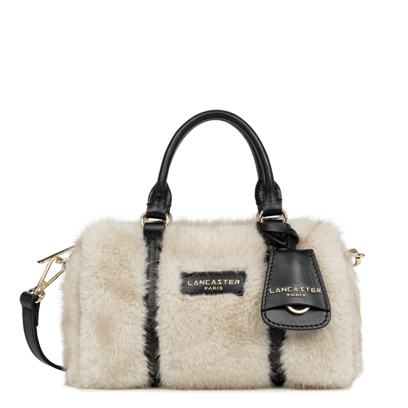 Lancaster Moumoute Mini Sac Polochon 518-053 Ecru Noir