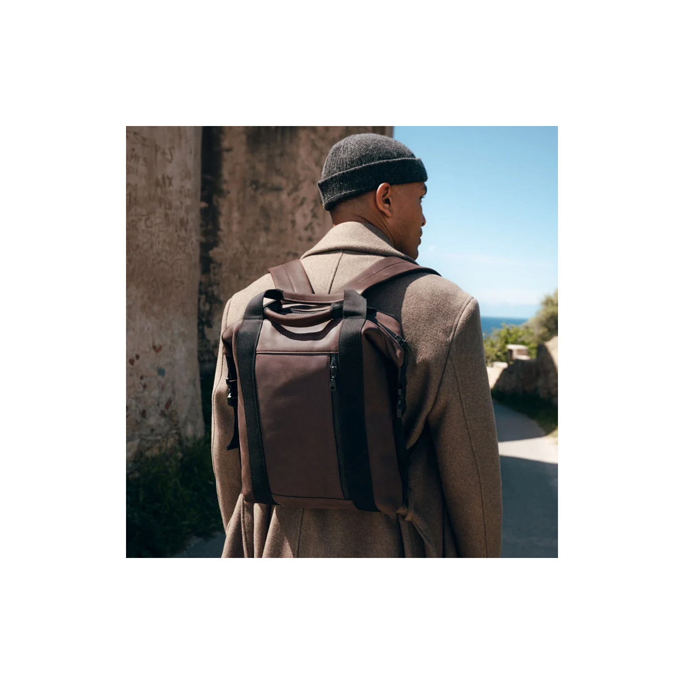 Ateliers Fourès Socrate Sac A Dos Compact En Cuir O402 Mustang