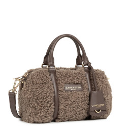 Lancaster Moumoute Mini Sac Polochon 518-053 Marron cote