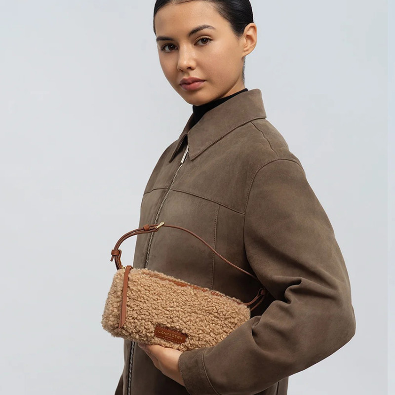 Lancaster Moumoute Petit Sac Trotteur Rectangle 518-085 Cognac