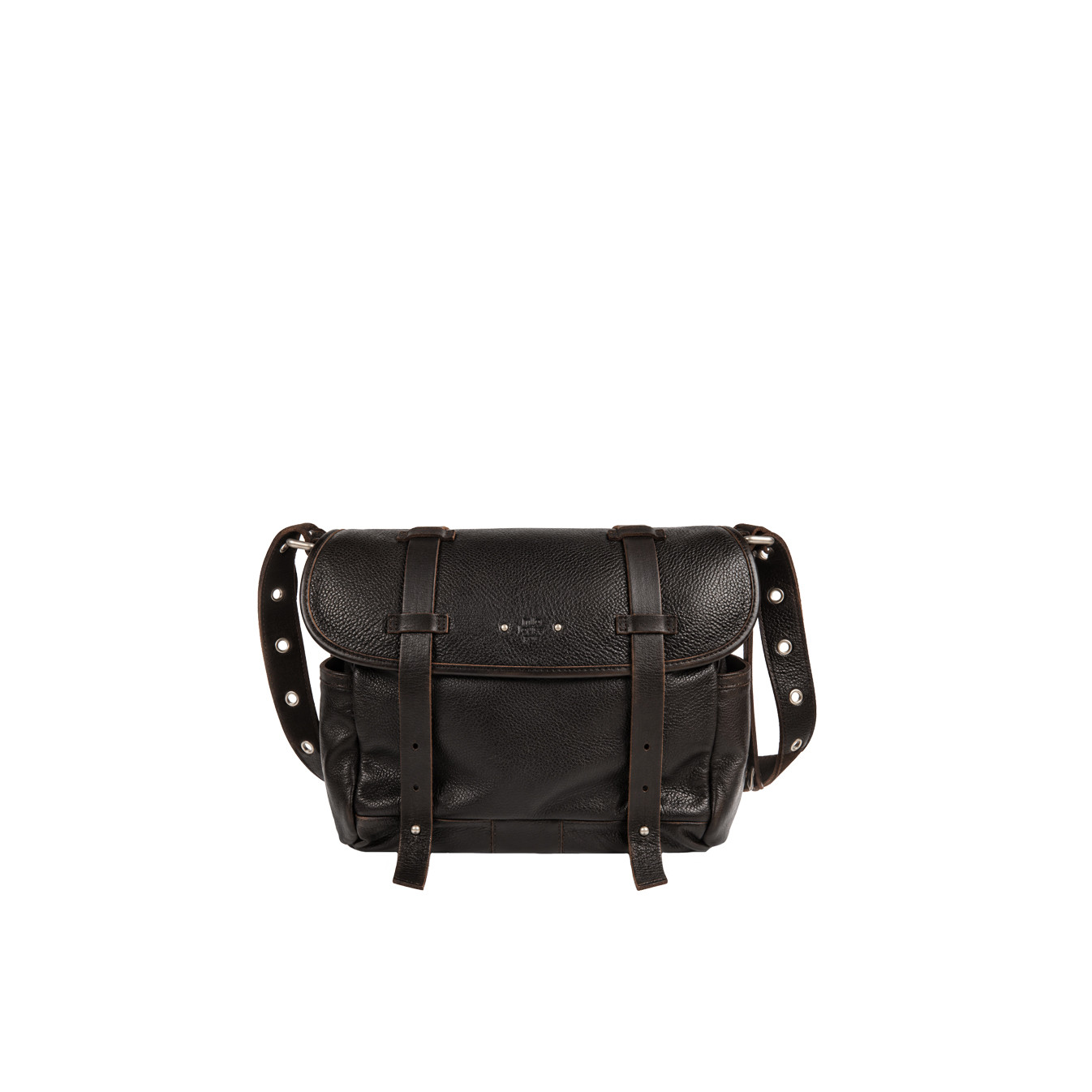 Mila Louise Berny CC Grand Sac Besace En Cuir Brun Dark