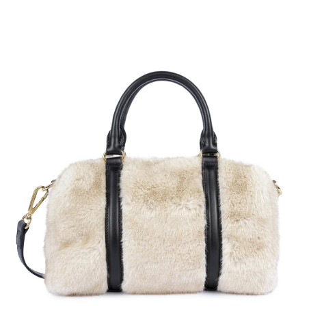 Lancaster Moumoute Polochon Bag 518-086 Ecru Black
