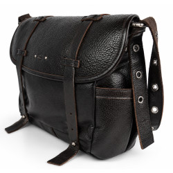 Mila Louise Berny CC Grand Sac Besace En Cuir Brun Dark