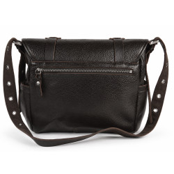 Mila Louise Berny CC Large Satchel in Brown Dark Leather
