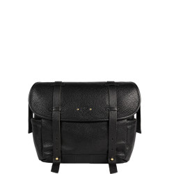 Mila Louise Berny CC Large Black Leather Satchel