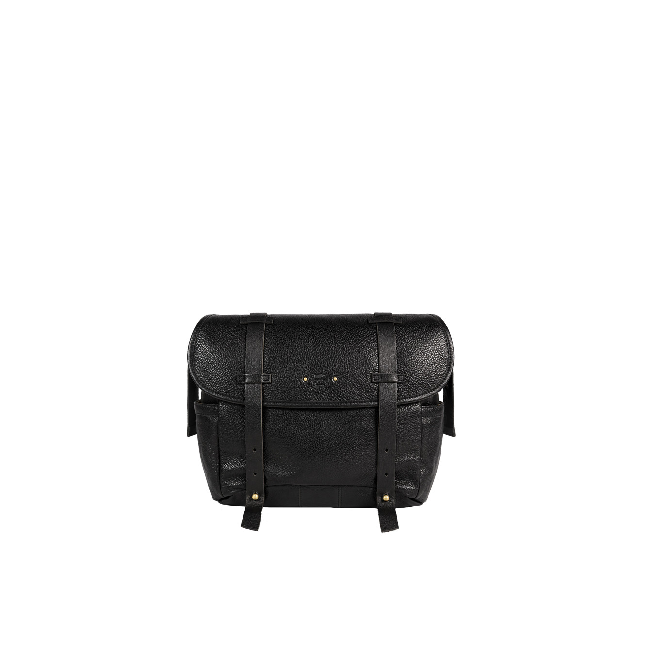 Mila Louise Berny CC Large Black Leather Satchel