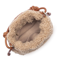 Lancaster Moumoute Sac Bourse 518-087 Cognac ouvert