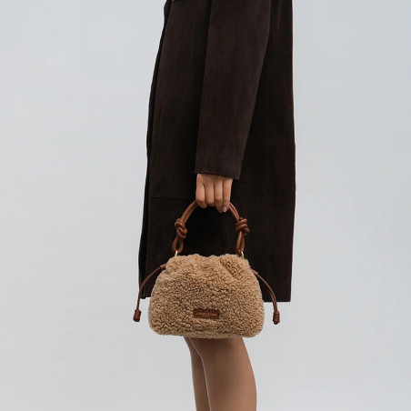 Lancaster Moumoute Sac Bourse 518-087 Cognac porté main