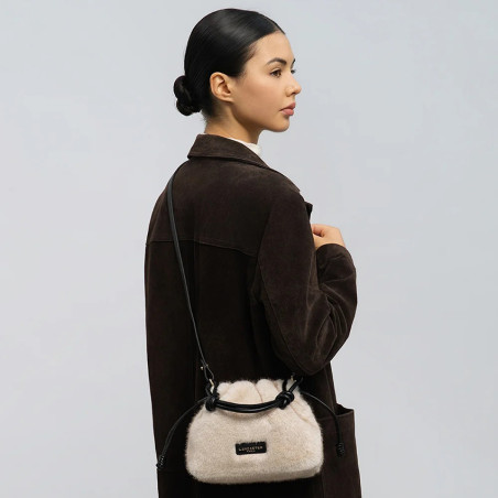 Lancaster Moumoute Pouch Bag 518-087 Ecru Black