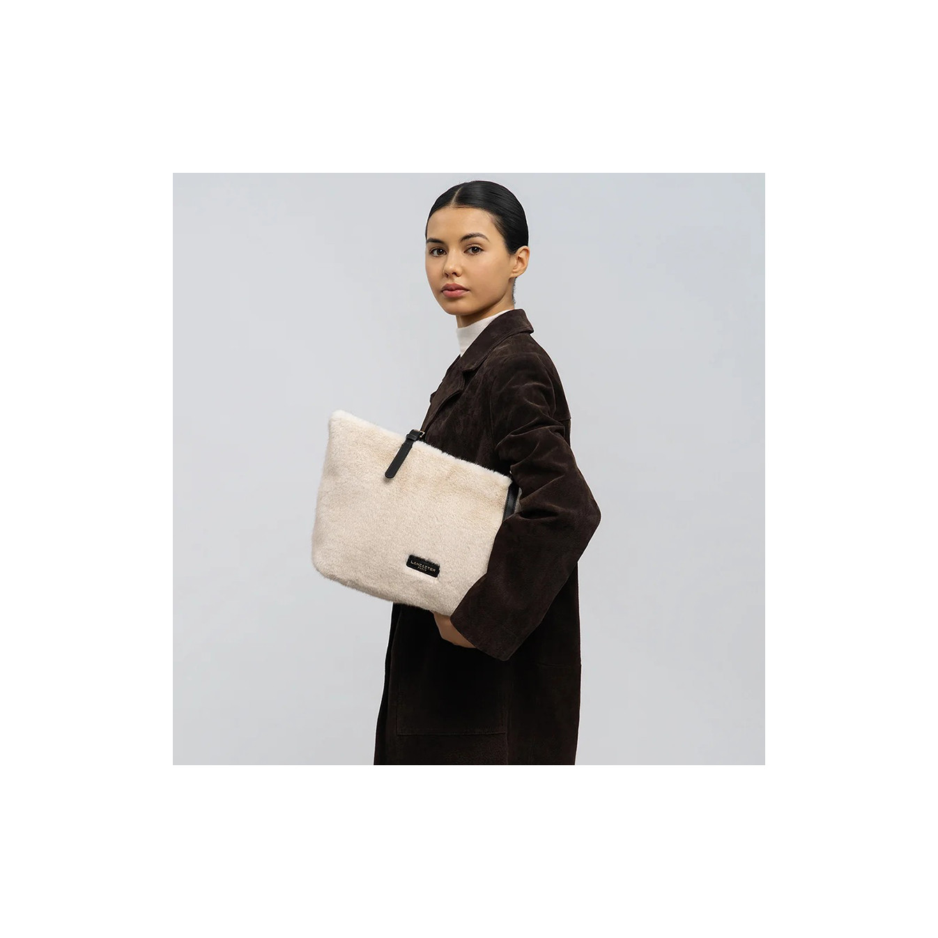 Lancaster Moumoute Sac Cabas 518-092 Ecru Noir