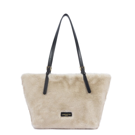 Lancaster Moumoute Tote Bag 518-092 Ecru Black