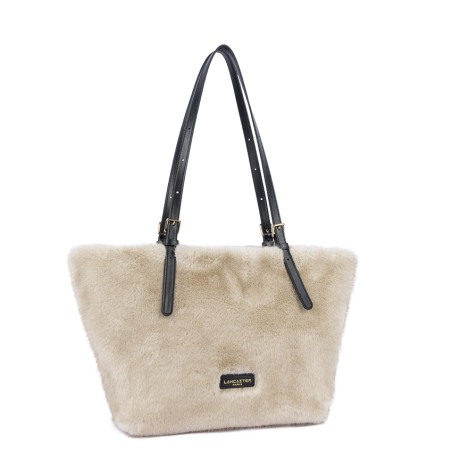 Lancaster Moumoute Tote Bag 518-092 Ecru Black