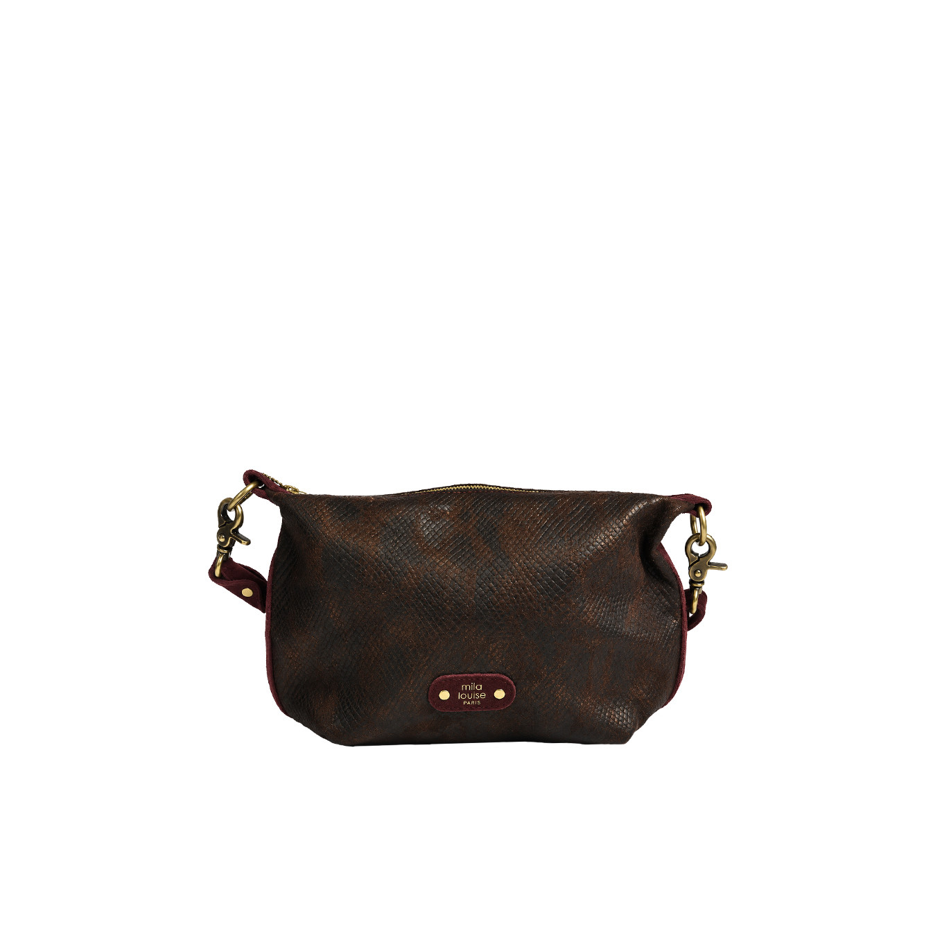 Mila Louise Maey PT4 Sac Porté Travers Rouge Dark