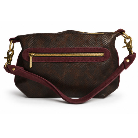 Mila Louise Maey PT4 Sac Porté Travers Rouge Dark dos