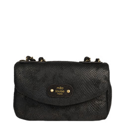 Mila Louise Malorie PT14 Petit Sac Trotteur Motif Python Brun Dark