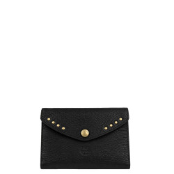 Mila Louise Monylx CC Portefeuille En Cuir de Vache Grainé Noir