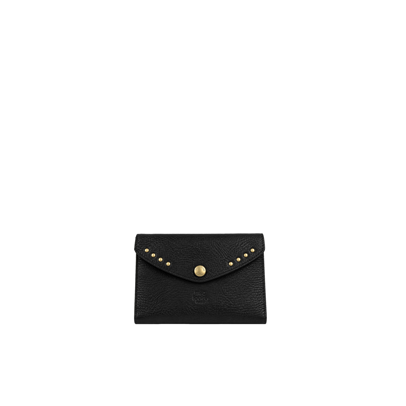 Mila Louise Monylx CC Grainy Calfskin Wallet Black