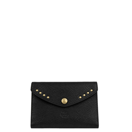 Mila Louise Monylx CC Grainy Calfskin Wallet Black