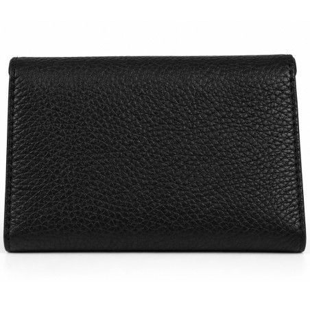 Mila Louise Monylx CC Grainy Calfskin Wallet Black