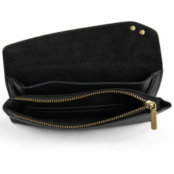 Mila Louise Monylx CC Portefeuille En Cuir de Vache Grainé Noir