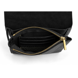 Mila Louise Monylx CC Portefeuille En Cuir de Vache Grainé Noir  ouvert