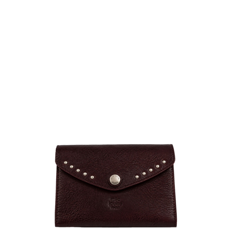 Mila Louise Monylx CC Grainy Calfskin Wallet Red